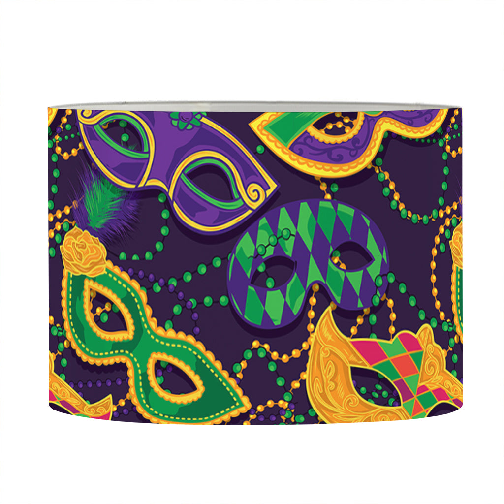 Mardi Gras Festival Pattern Print Drum Lamp Shade