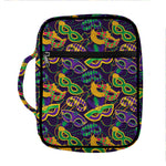 Mardi Gras Festival Pattern Print Front Pocket Bible Bag