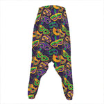Mardi Gras Festival Pattern Print Hammer Pants