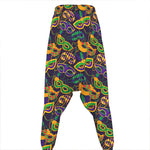 Mardi Gras Festival Pattern Print Hammer Pants