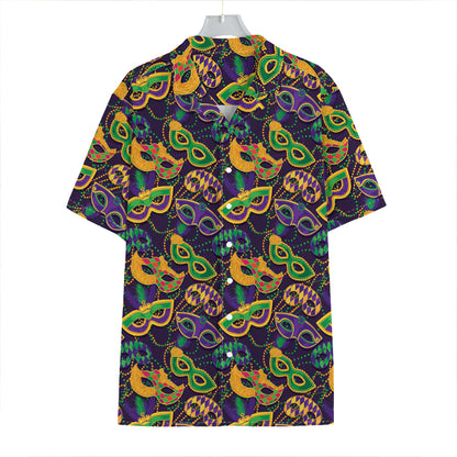 Mardi Gras Festival Pattern Print Hawaiian Shirt