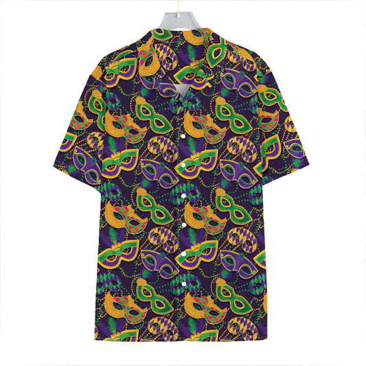 Mardi Gras Festival Pattern Print Hawaiian Shirt