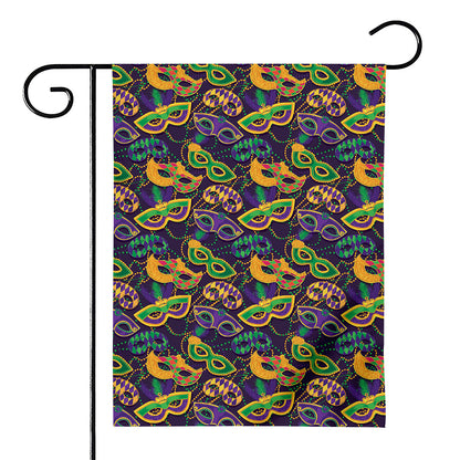 Mardi Gras Festival Pattern Print House Flag