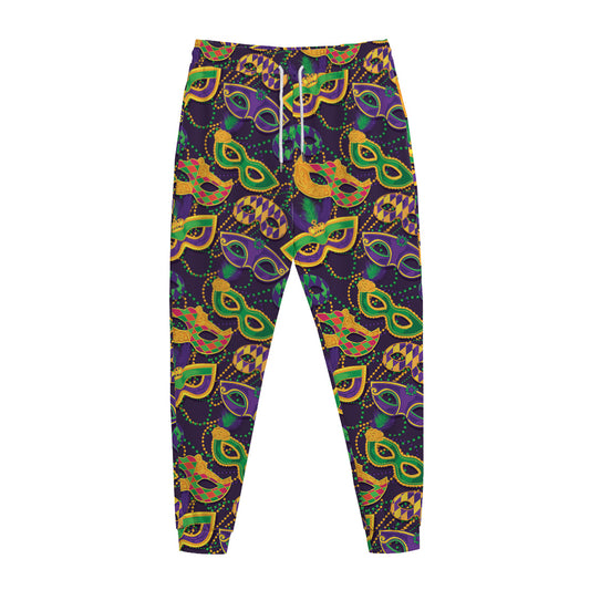 Mardi Gras Festival Pattern Print Jogger Pants