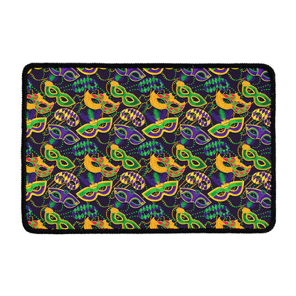 Mardi Gras Festival Pattern Print Kitchen Mat