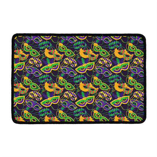 Mardi Gras Festival Pattern Print Kitchen Mat