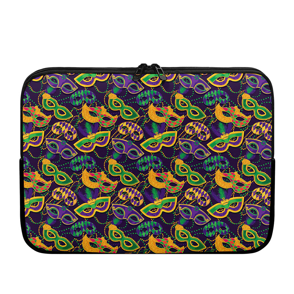 Mardi Gras Festival Pattern Print Laptop Sleeve