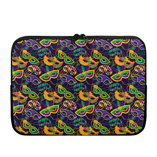 Mardi Gras Festival Pattern Print Laptop Sleeve
