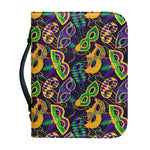 Mardi Gras Festival Pattern Print Leather Bible Cover