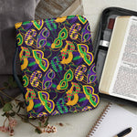 Mardi Gras Festival Pattern Print Leather Bible Cover