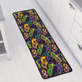 Mardi Gras Festival Pattern Print Long Kitchen Mat
