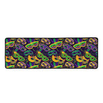 Mardi Gras Festival Pattern Print Long Kitchen Mat