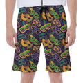 Mardi Gras Festival Pattern Print Men's Beach Shorts