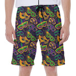 Mardi Gras Festival Pattern Print Men's Beach Shorts