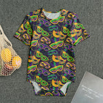 Mardi Gras Festival Pattern Print Men's Bodysuit
