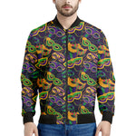 Mardi Gras Festival Pattern Print Men's Bomber Jacket