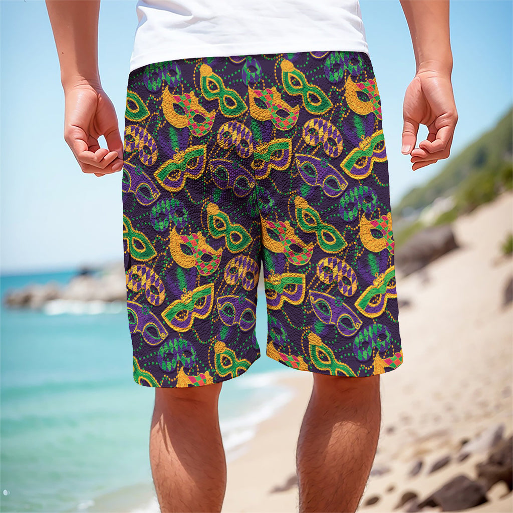 Mardi Gras Festival Pattern Print Men's Cargo Shorts