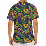 Mardi Gras Festival Pattern Print Men's Deep V-Neck Shirt