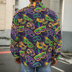 Mardi Gras Festival Pattern Print Men's Shirt Jacket