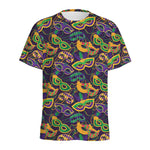 Mardi Gras Festival Pattern Print Men's Sports T-Shirt