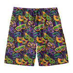 Mardi Gras Festival Pattern Print Men's Swim Trunks