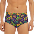 Mardi Gras Festival Pattern Print Men's Triangle Swim Briefs