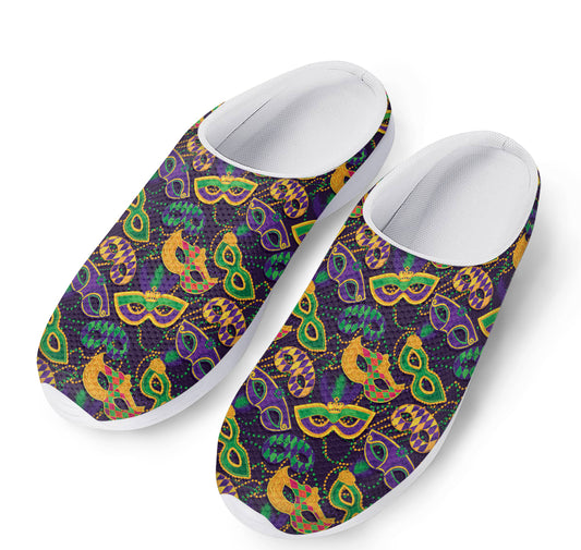 Mardi Gras Festival Pattern Print Mesh Casual Shoes