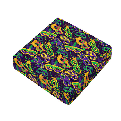 Mardi Gras Festival Pattern Print Outdoor Seat Cushion Cover