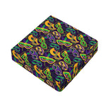 Mardi Gras Festival Pattern Print Outdoor Seat Cushion Cover