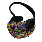 Mardi Gras Festival Pattern Print Pet Sling Carrier