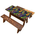 Mardi Gras Festival Pattern Print Picnic Table Cover