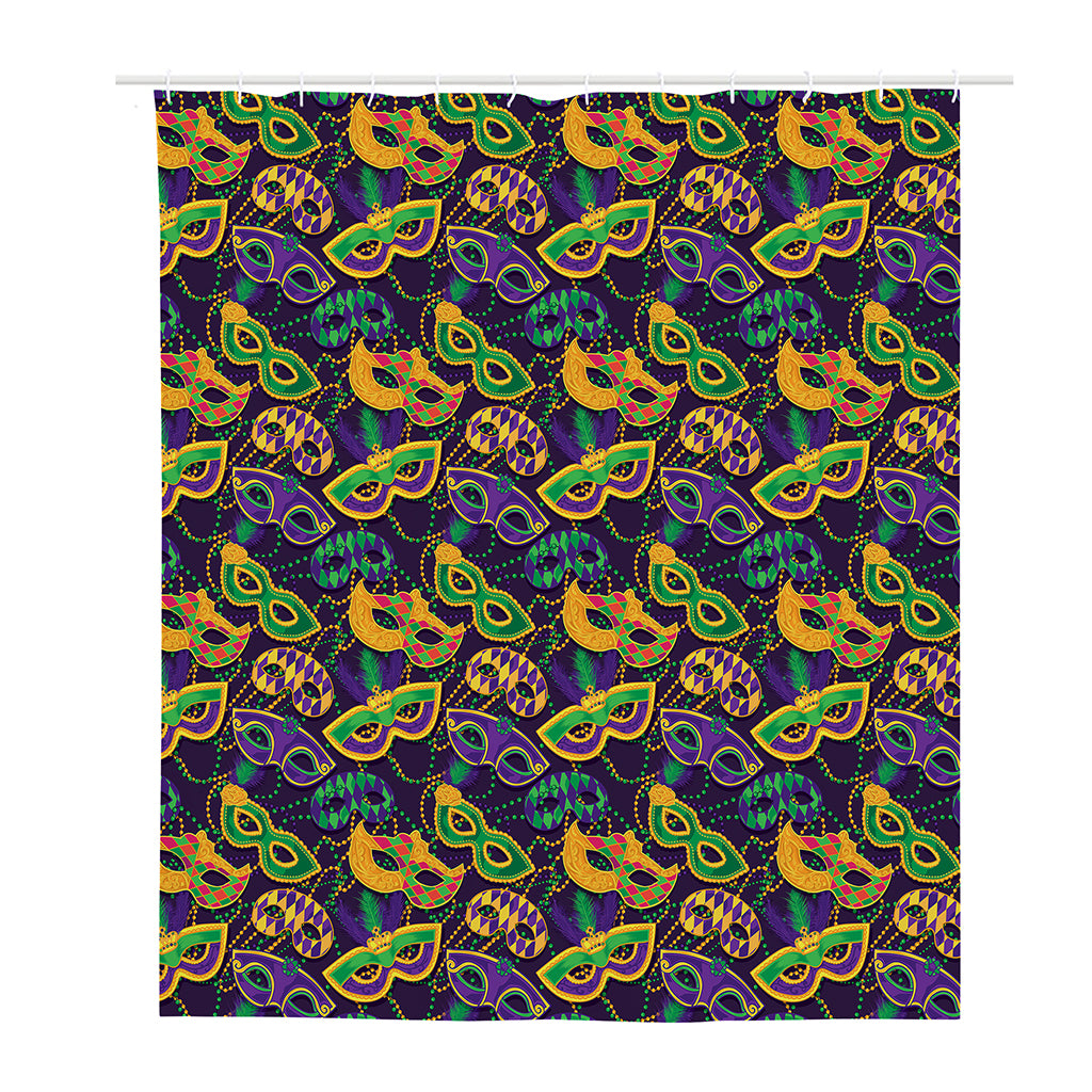 Mardi Gras Festival Pattern Print Polyester Shower Curtain