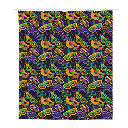 Mardi Gras Festival Pattern Print Polyester Shower Curtain