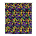 Mardi Gras Festival Pattern Print Polyester Shower Curtain