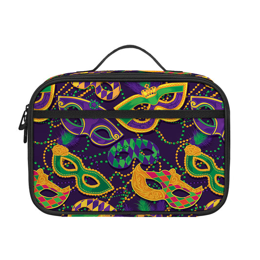 Mardi Gras Festival Pattern Print Portable Lunch Bag