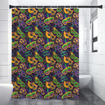 Mardi Gras Festival Pattern Print Premium Shower Curtain