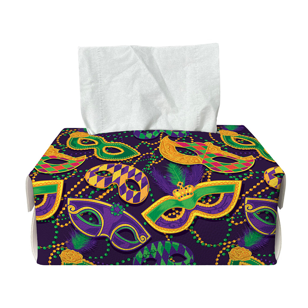 Mardi Gras Festival Pattern Print Rectangle Tissue Box Cover