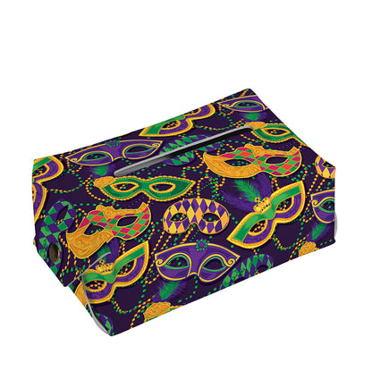 Mardi Gras Festival Pattern Print Rectangle Tissue Box Cover