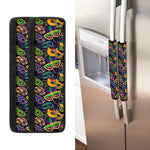 Mardi Gras Festival Pattern Print Refrigerator Handle Covers