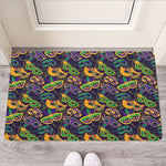 Mardi Gras Festival Pattern Print Rubber Doormat