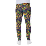 Mardi Gras Festival Pattern Print Scuba Joggers