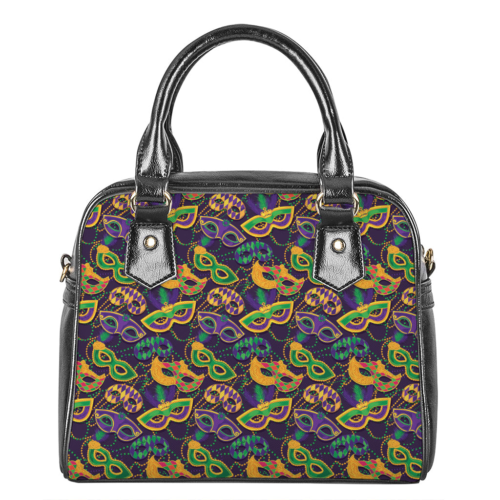 Mardi Gras Festival Pattern Print Shoulder Handbag