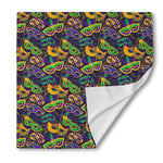 Mardi Gras Festival Pattern Print Silk Bandana