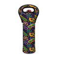 Mardi Gras Festival Pattern Print Single Neoprene Wine Tote