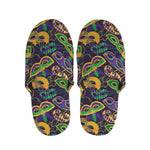 Mardi Gras Festival Pattern Print Slippers