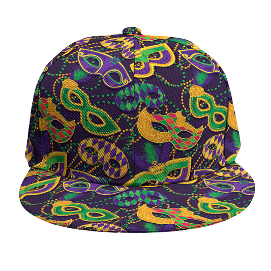 Mardi Gras Festival Pattern Print Snapback Cap