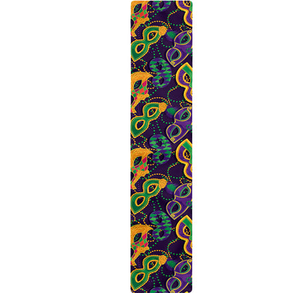 Mardi Gras Festival Pattern Print Table Runner