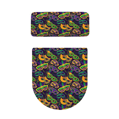 Mardi Gras Festival Pattern Print Toilet Lid And Tank Cover Set