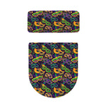 Mardi Gras Festival Pattern Print Toilet Lid And Tank Cover Set