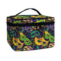 Mardi Gras Festival Pattern Print Travel Makeup Bag